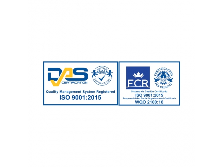 En el da de hoy hemos recibido la auditora externa de FCR DAS para el primer seguimiento de la Certificacin ISO 9001:2015 y WQO 2100:16 la cual fue aprobada exitosamente.