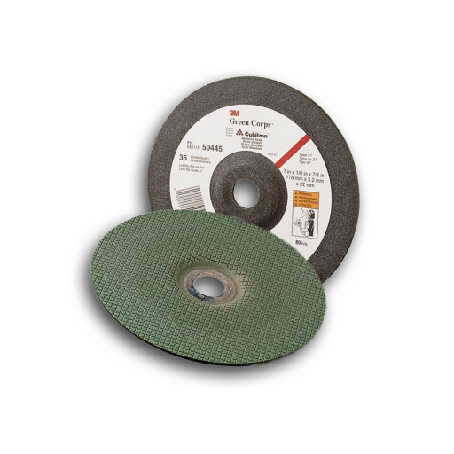 Disco abrasivo flexible GREEN CORPS 7 x 3,2 mm. grano 36. Marca 3M