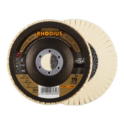 Disco pulidor con lminas de velln de lana de 115 mm. grano D5H40 (duro) FLS