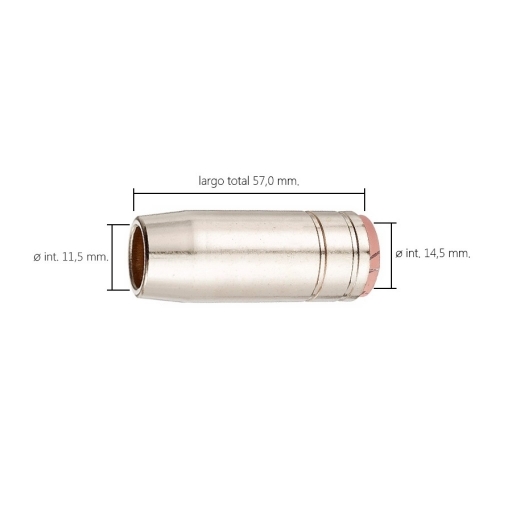 Tobera conica 11,5 mm. para torcha Mig (MB 25)